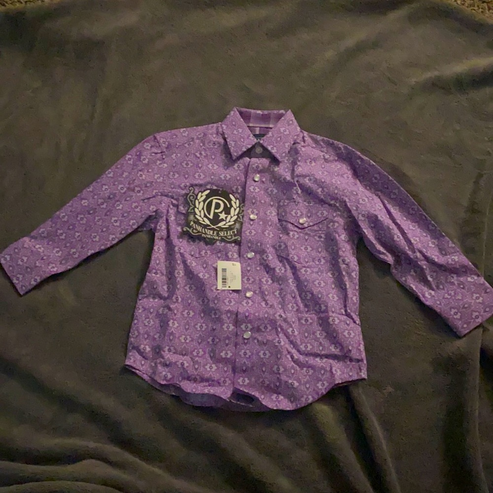 Boys XS Panhandle Select western wear  brand new with tags snap button shirt.